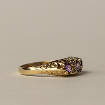 9ct amethyst diamond boat