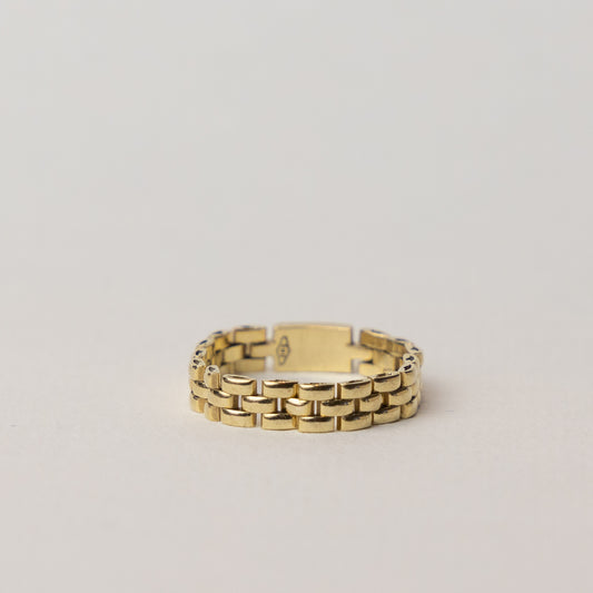 vintage 14 carat gold chain ring