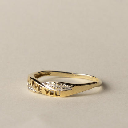 9ct 'I LOVE YOU' diamond ring