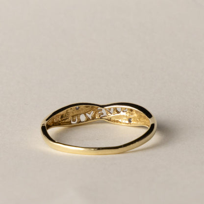 9ct 'I LOVE YOU' diamond ring