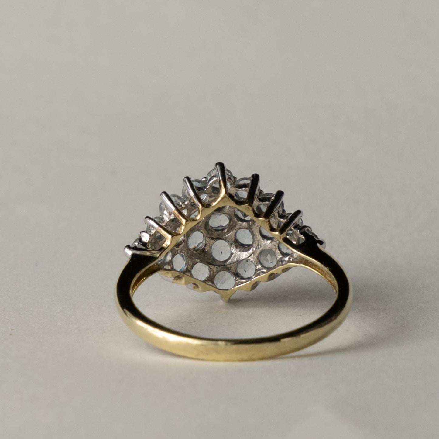 9ct aquamarine cluster ring