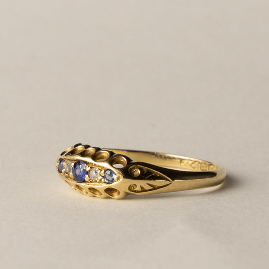 18ct antique gypsy ring