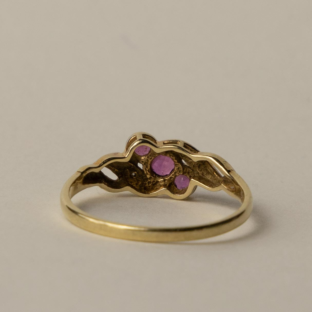 9ct ruby & diamond trilogy