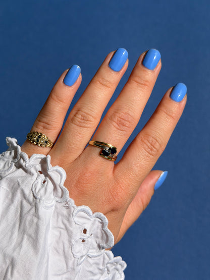 14ct sapphire & diamond toi et moi ring