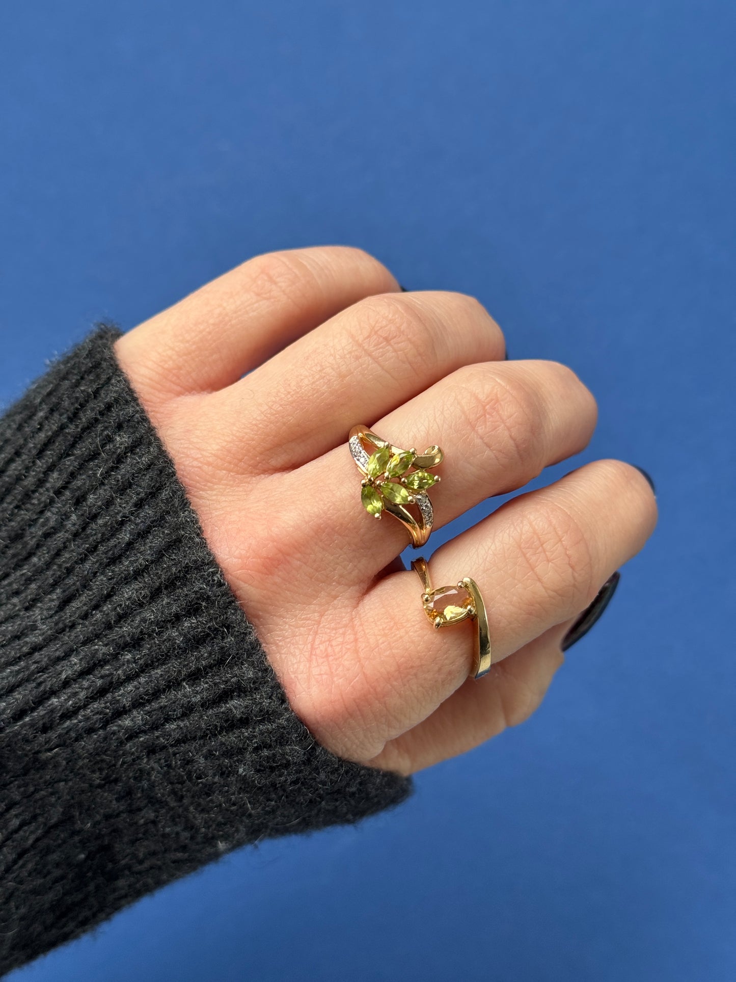 9ct citrine solitaire ring