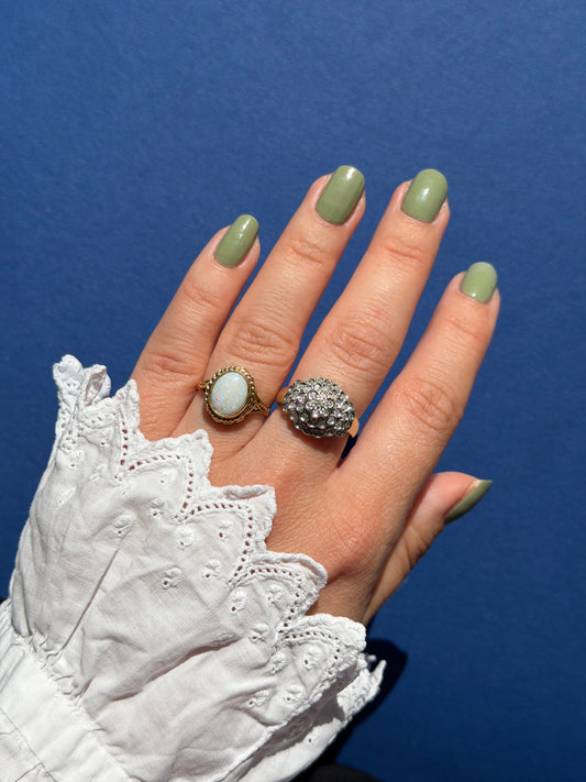 9ct opal solitaire ring