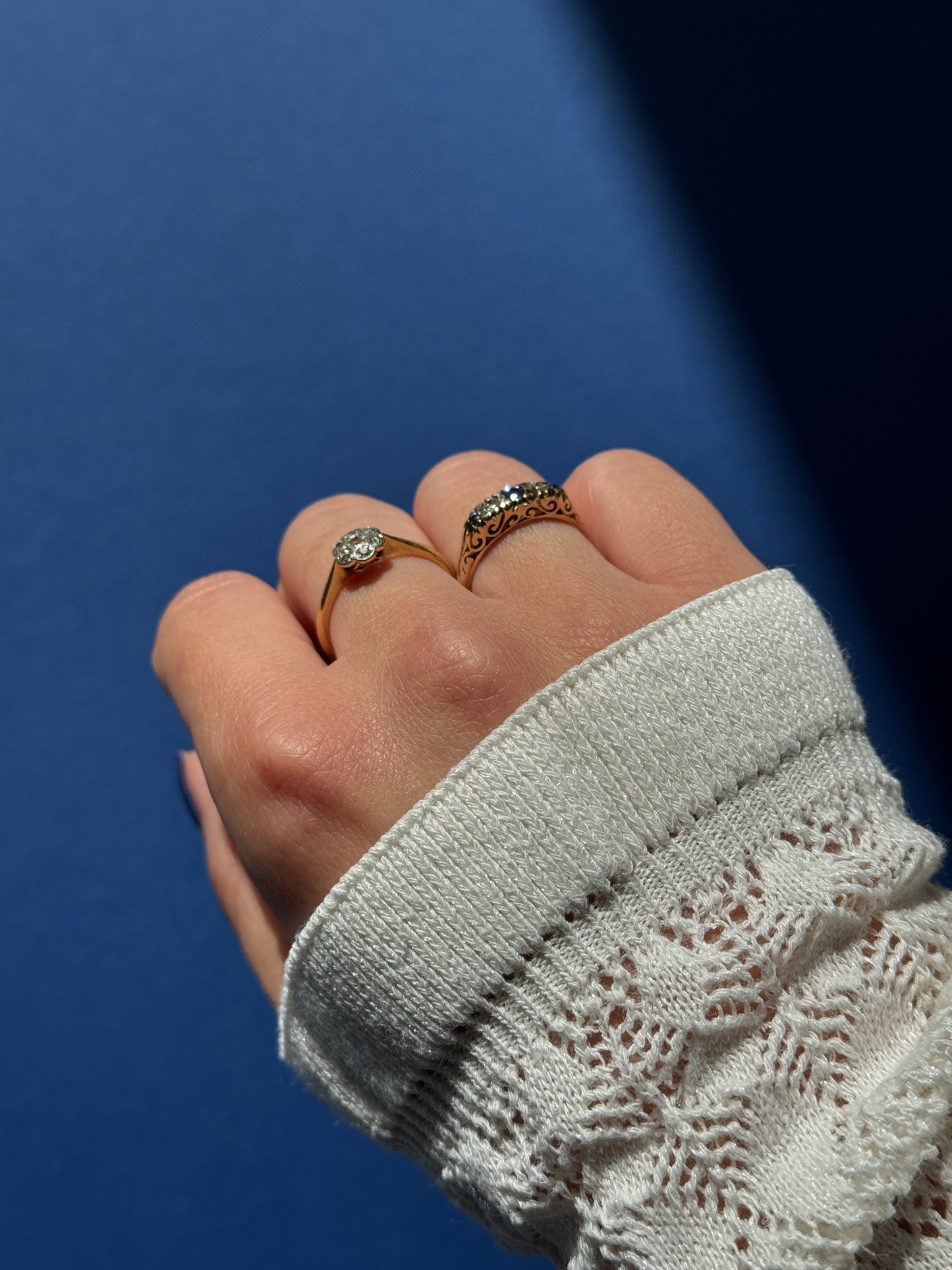 18ct antique Edwardian diamond ring