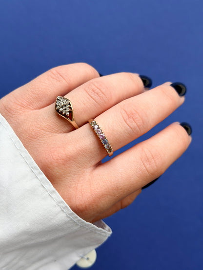 9ct sapphire band ring