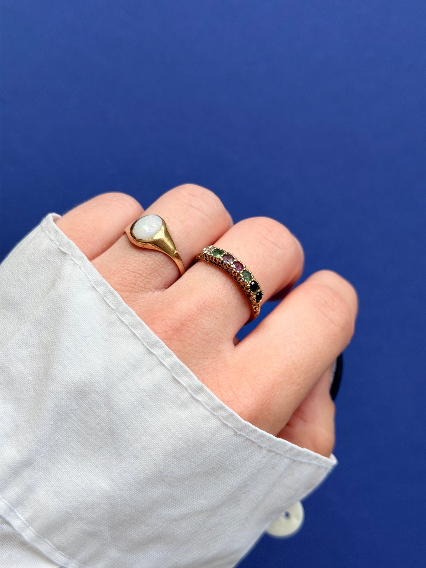 9ct opal signet ring