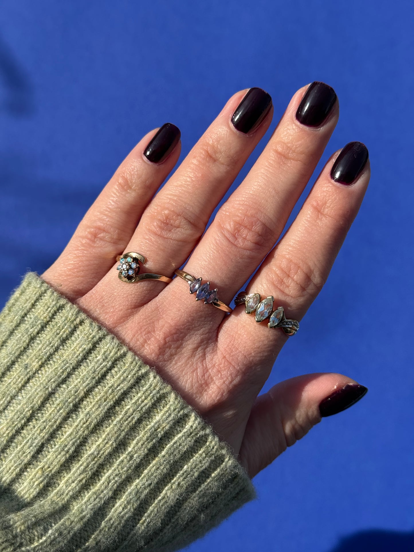 9 carat opal and diamond ring