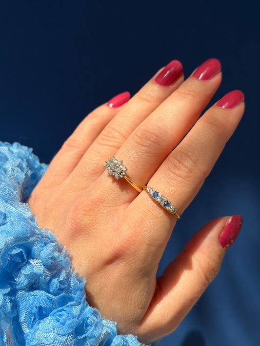 Antique 18ct Art Deco sapphire & diamond