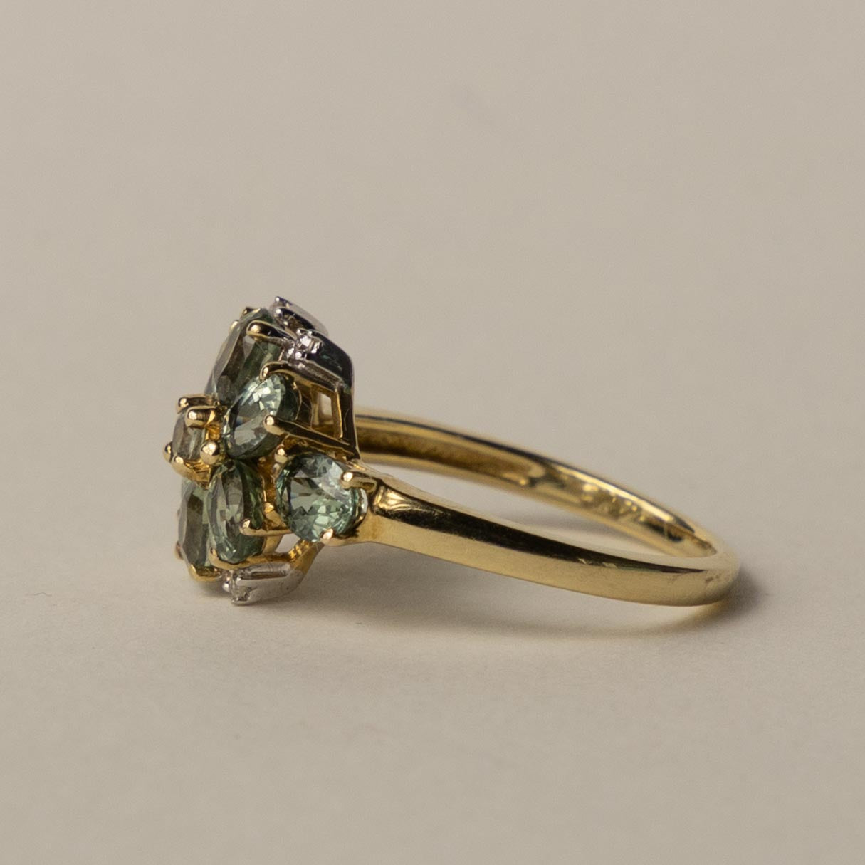 9ct floral sapphire & diamond
