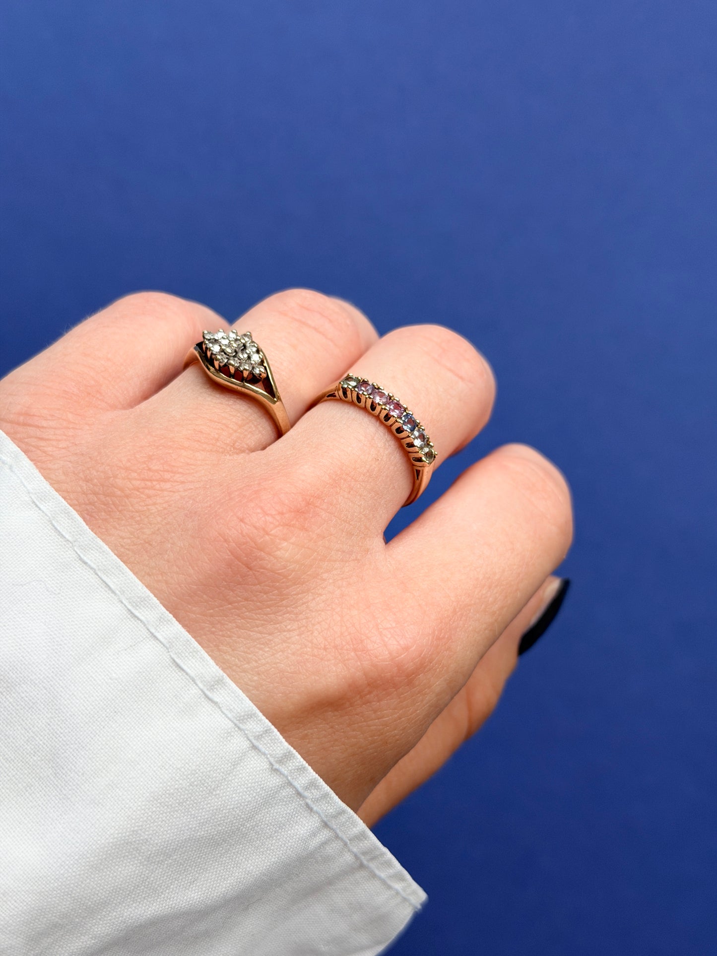 9ct sapphire band ring