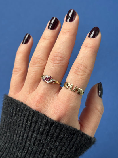 9ct 'MUM' band ring