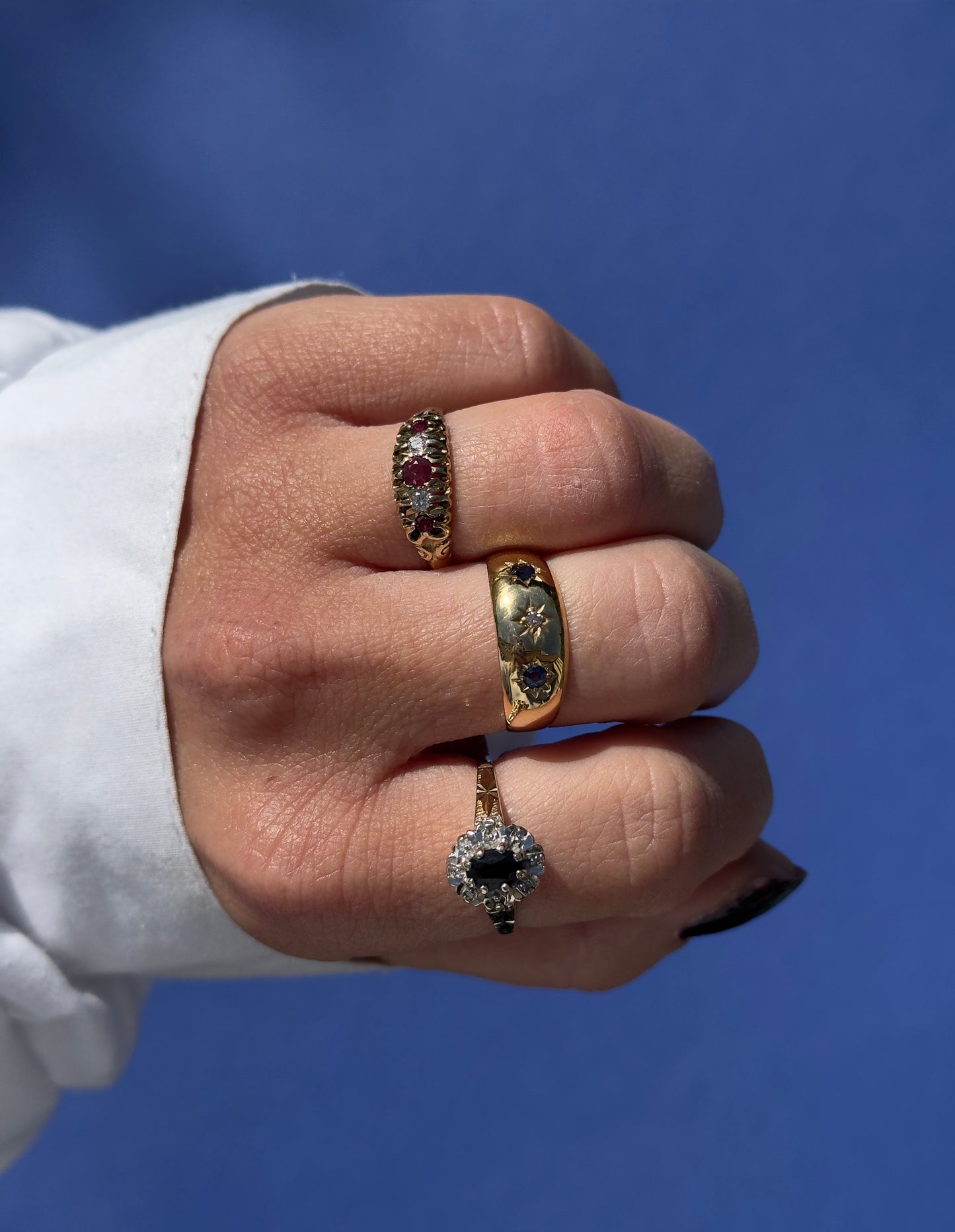 9 carat sapphire diamond halo ring