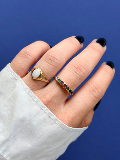 9ct opal signet ring