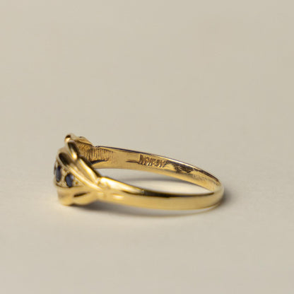 9ct Gypsy sapphire ring