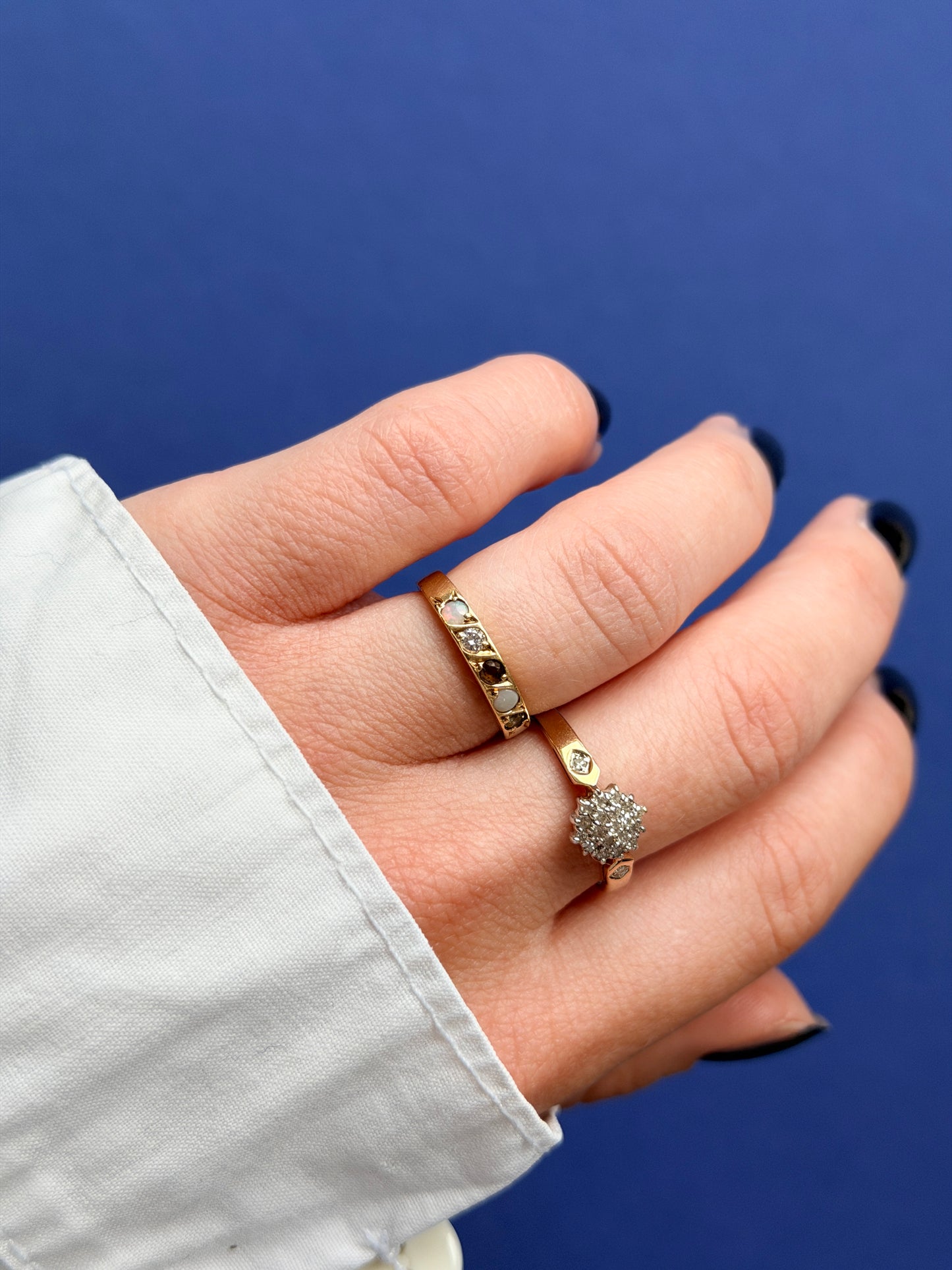 14ct multi gem band ring