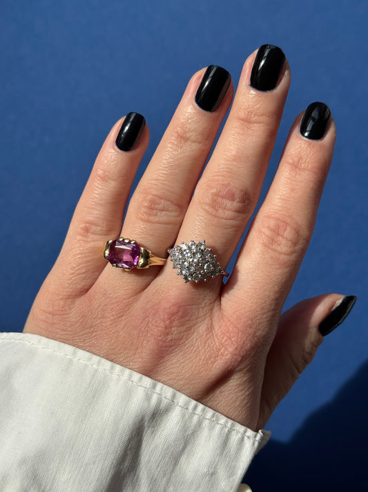 18ct Art Deco amethyst ring