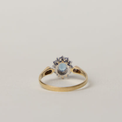 9 carat gold topaz cluster ring