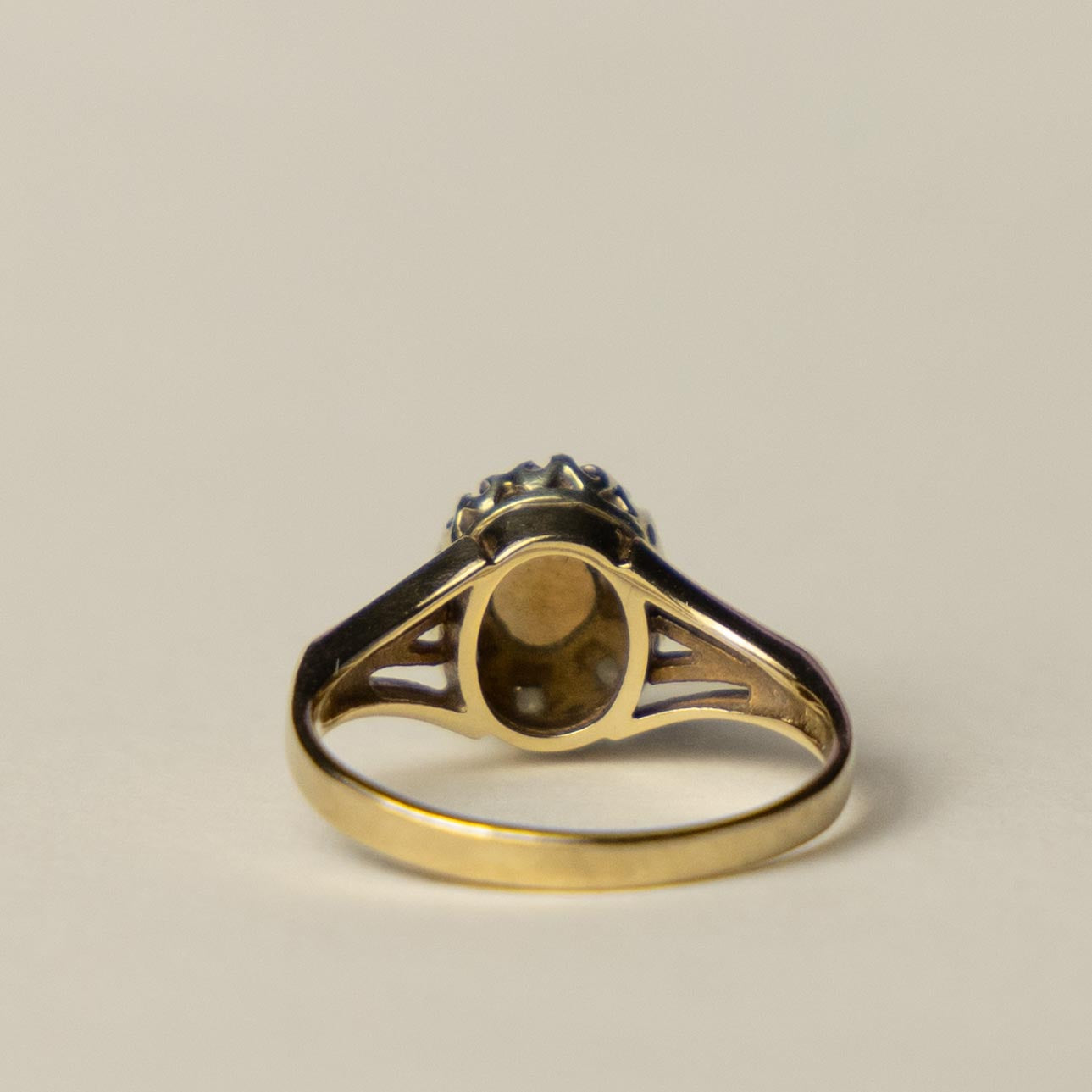 9ct opal & diamond halo ring