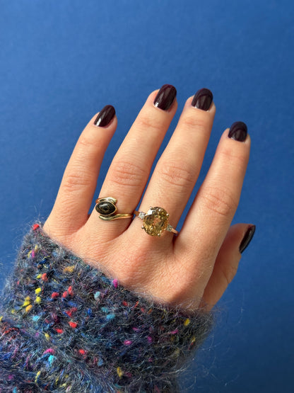 9ct fossil wood ring