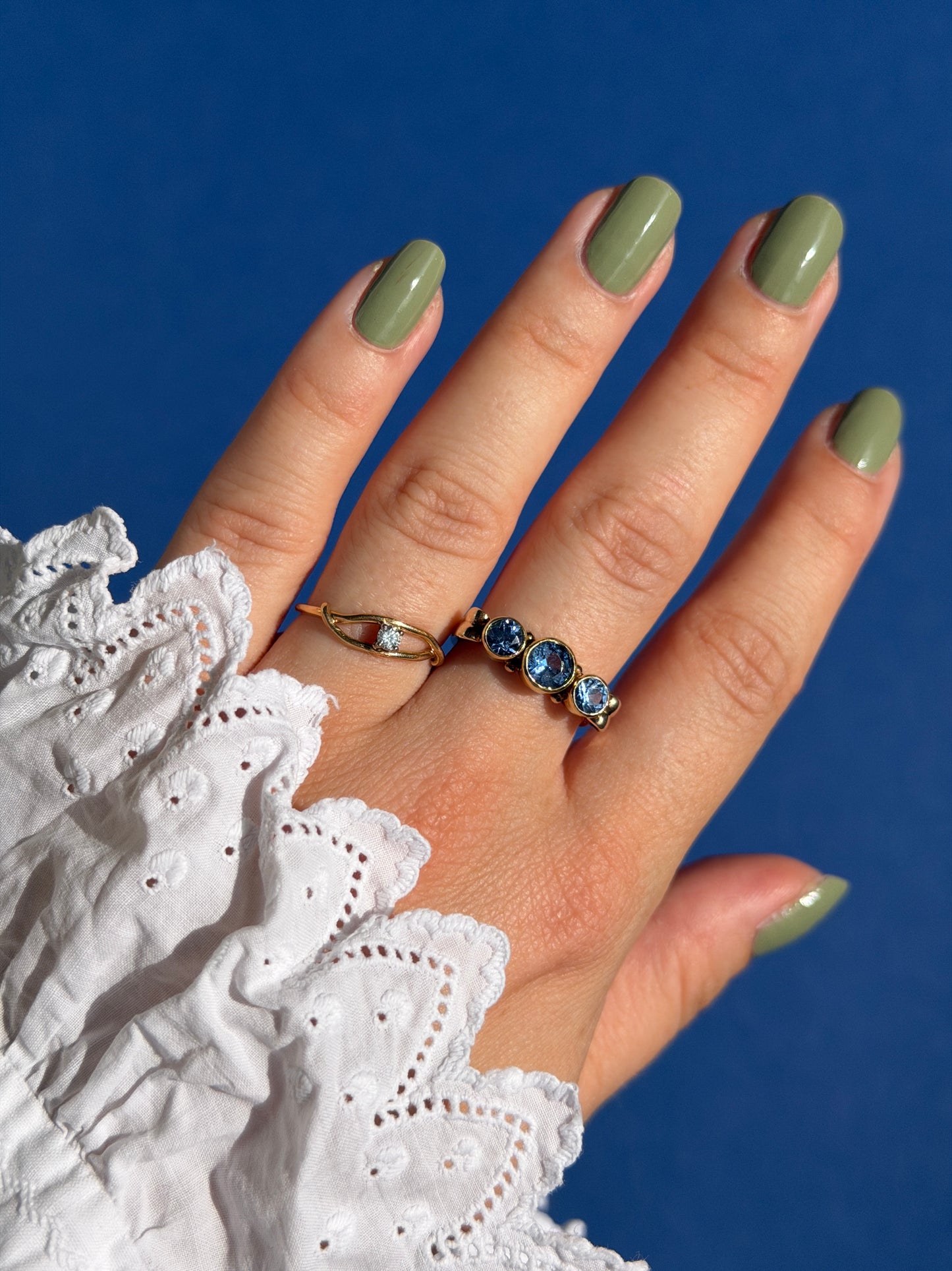 14ct diamond organic ring