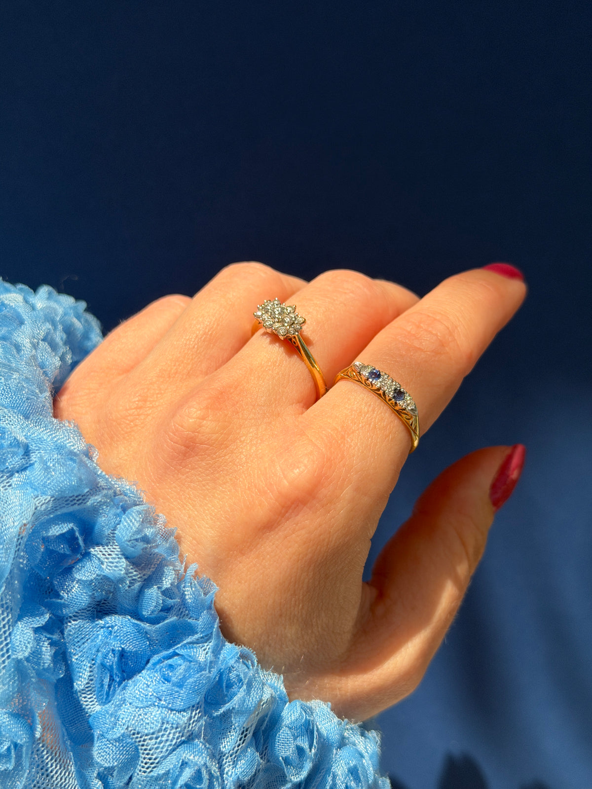 18ct diamond cluster ring