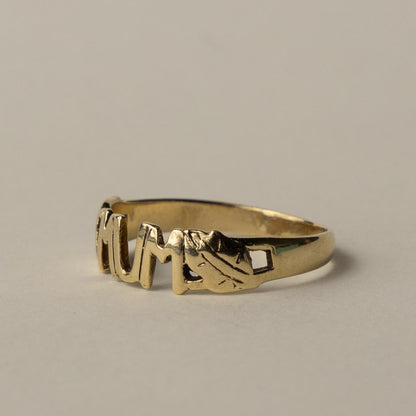 9ct 'MUM' band ring
