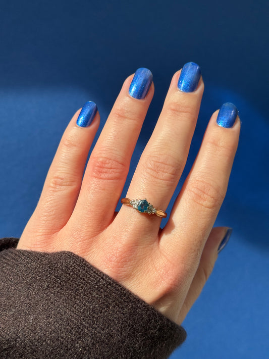 9ct topaz & diamond