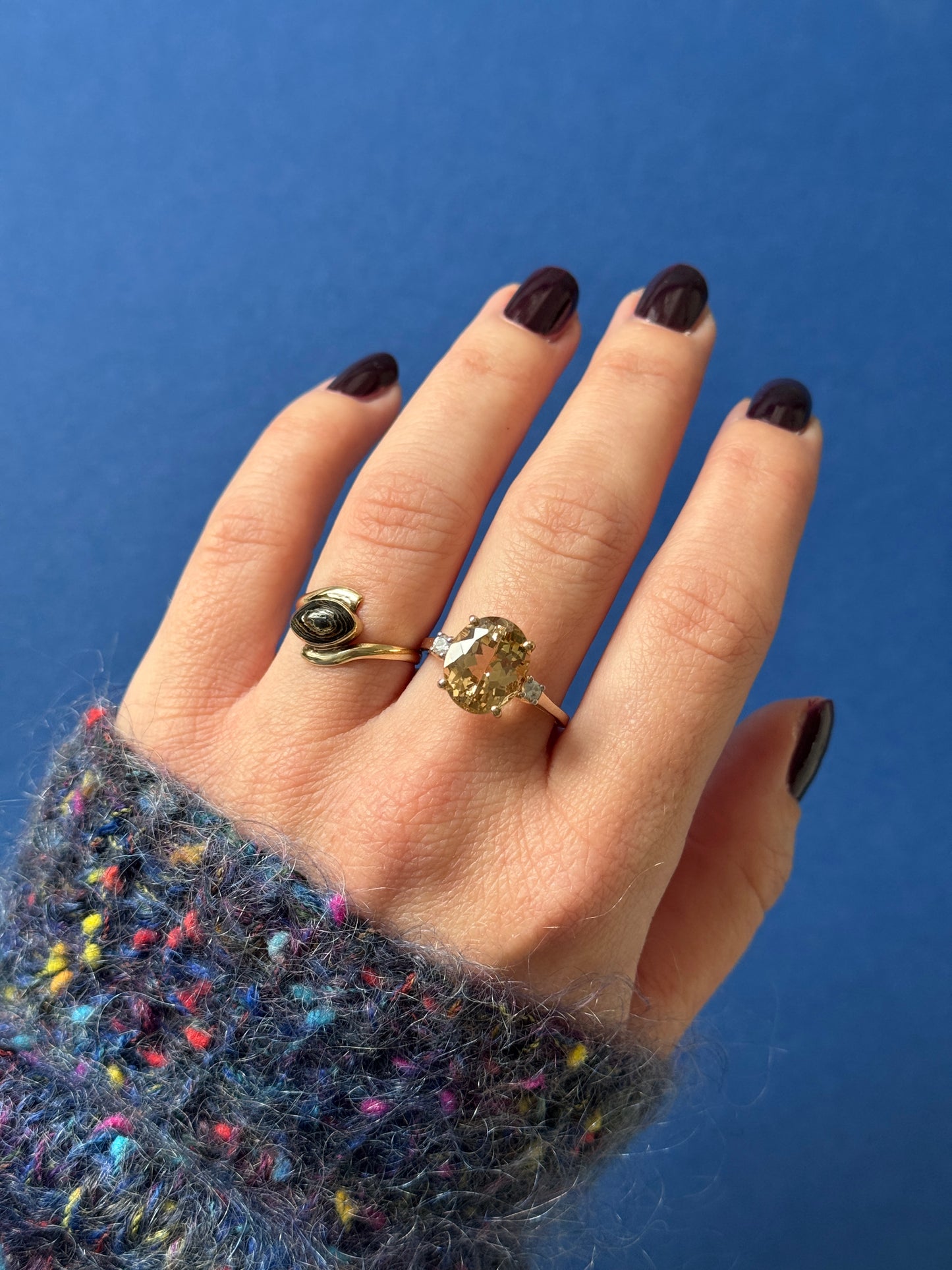 10ct citrine topaz solitaire