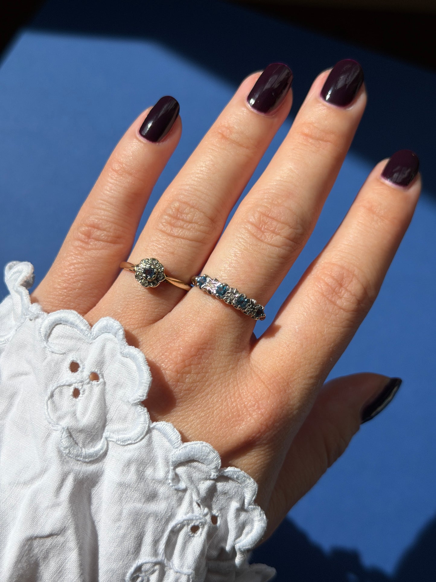 9ct topaz & diamond ring
