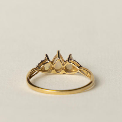 9ct opal & diamond trinity