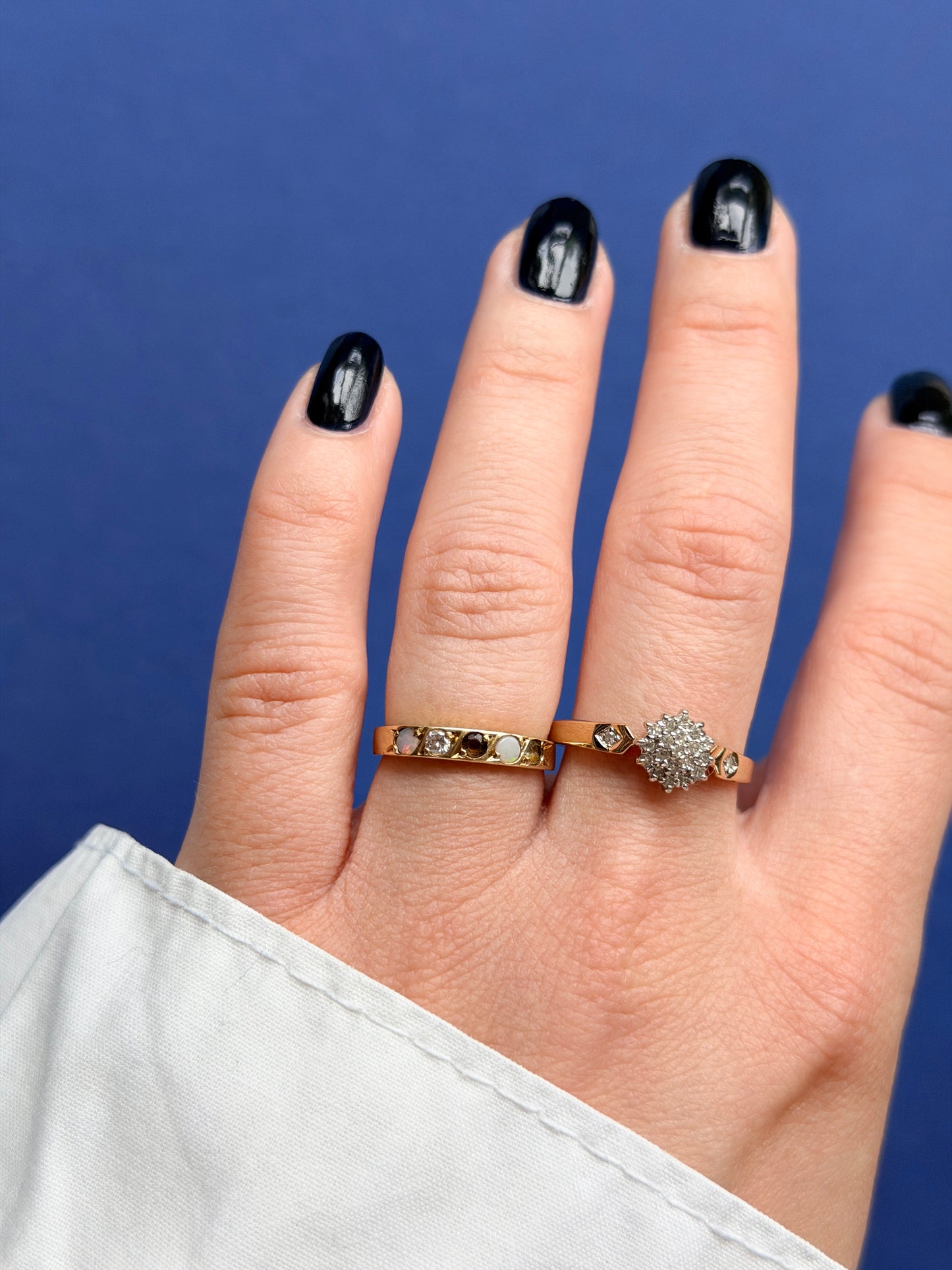 14ct diamond cluster ring