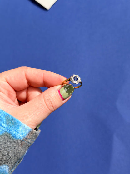 14ct Edwardian sapphire & diamond cluster