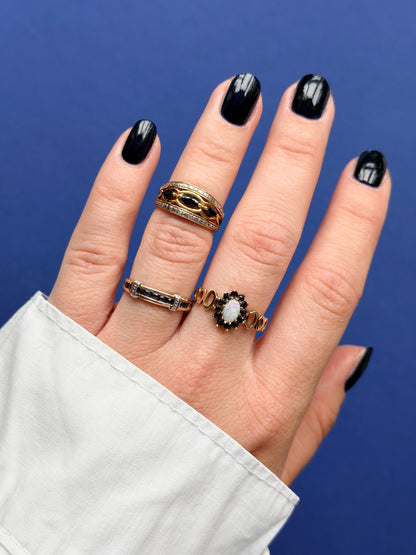 9ct sapphire band ring
