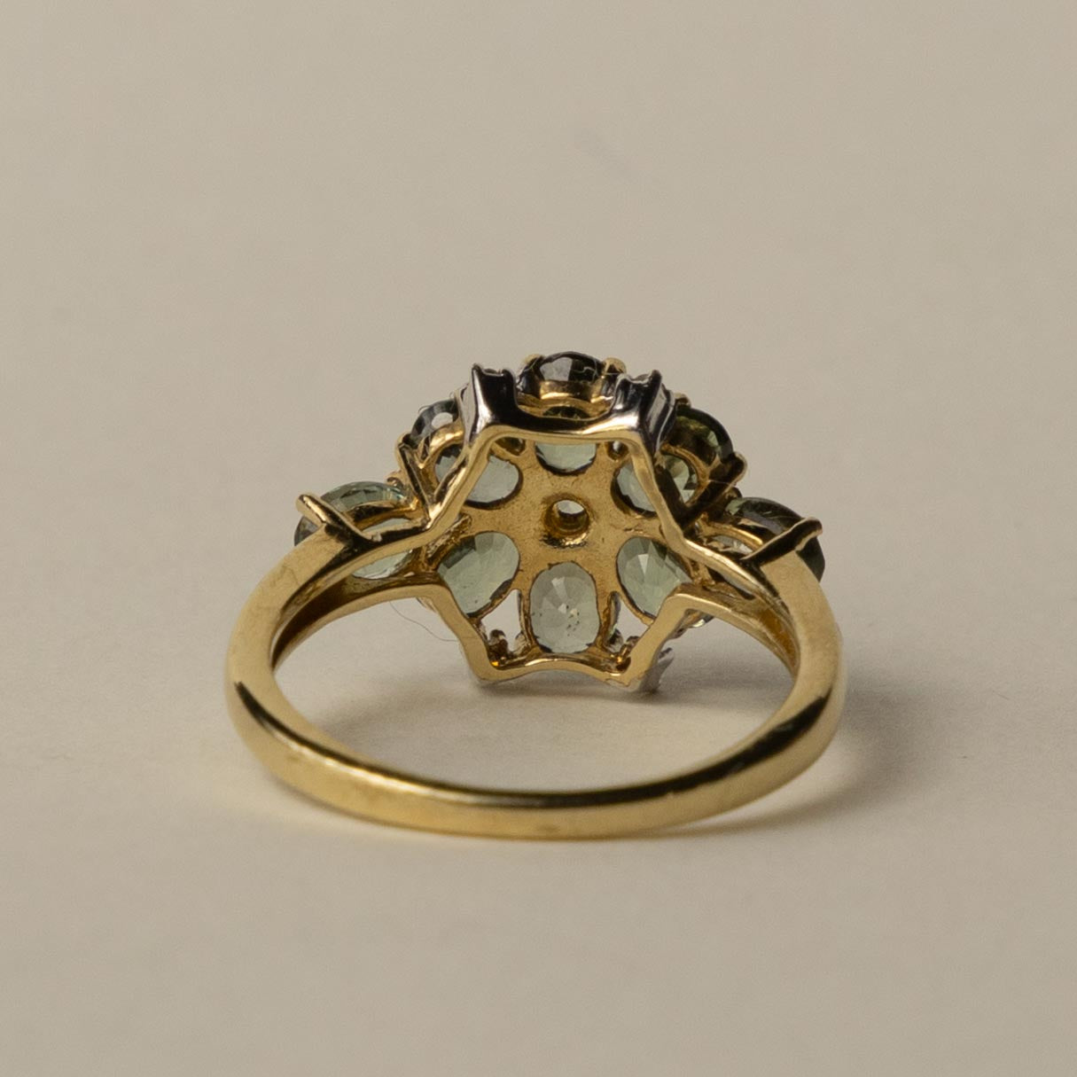 9ct floral sapphire & diamond