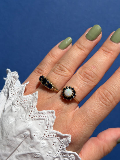 9ct sapphire boat ring