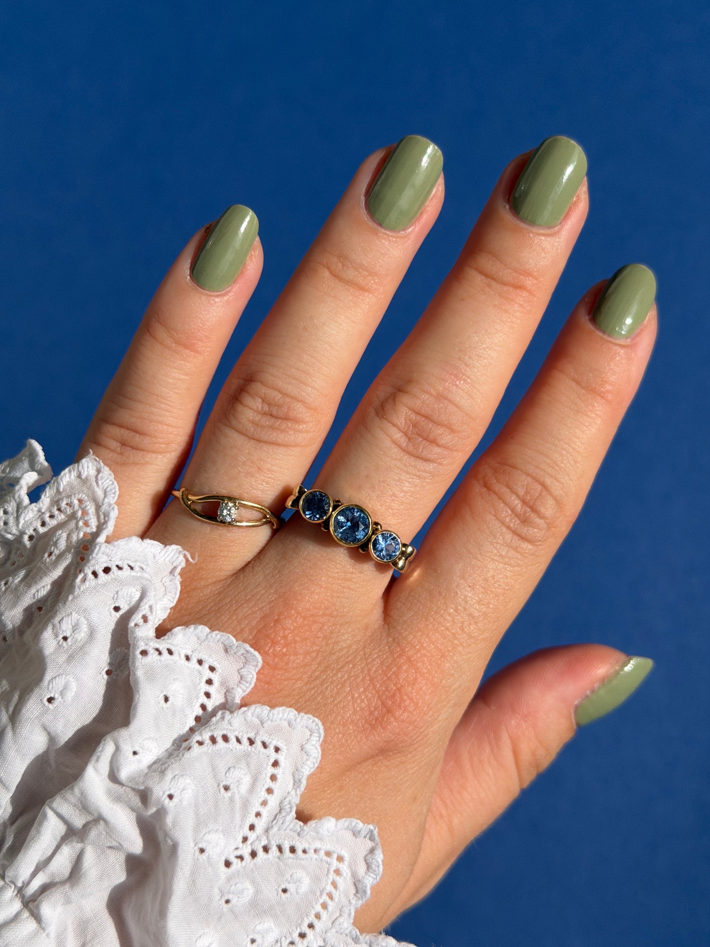 14ct diamond organic ring
