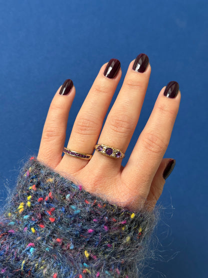 9ct amethyst diamond boat