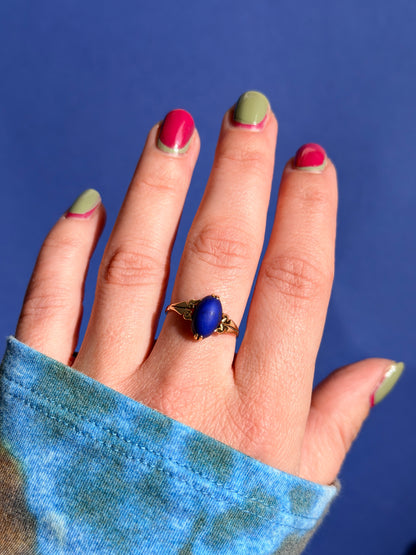 18ct lapis lazuli marquise ring