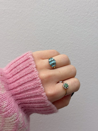 9 carat gold topaz diamond ring