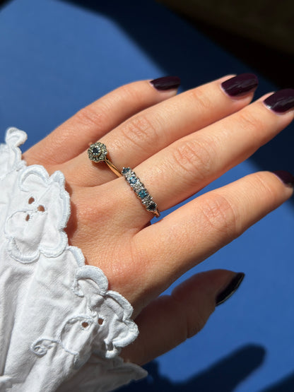 9ct topaz & diamond ring