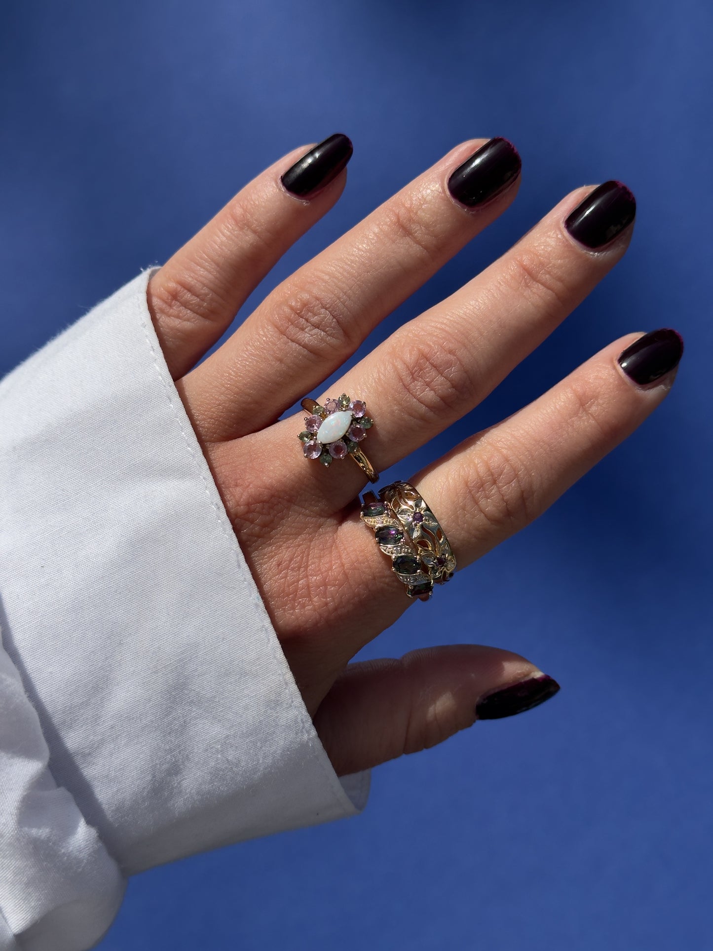 9 carat flower band ring