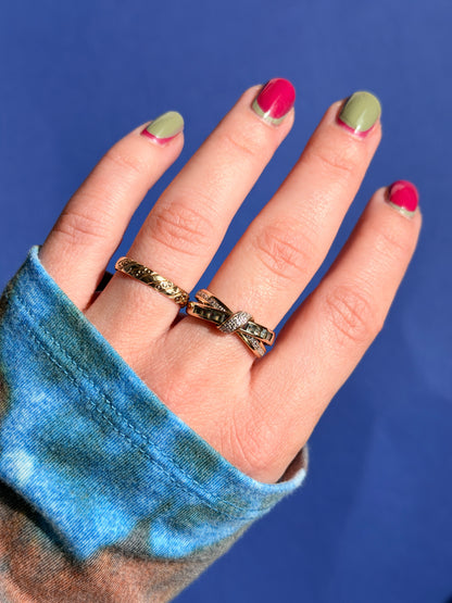 14ct patterned band ring