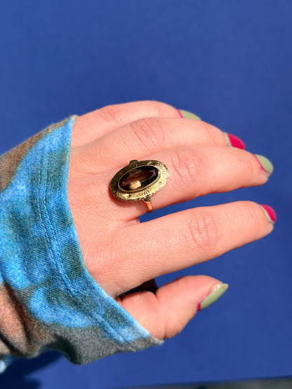 14ct smokey quartz ring