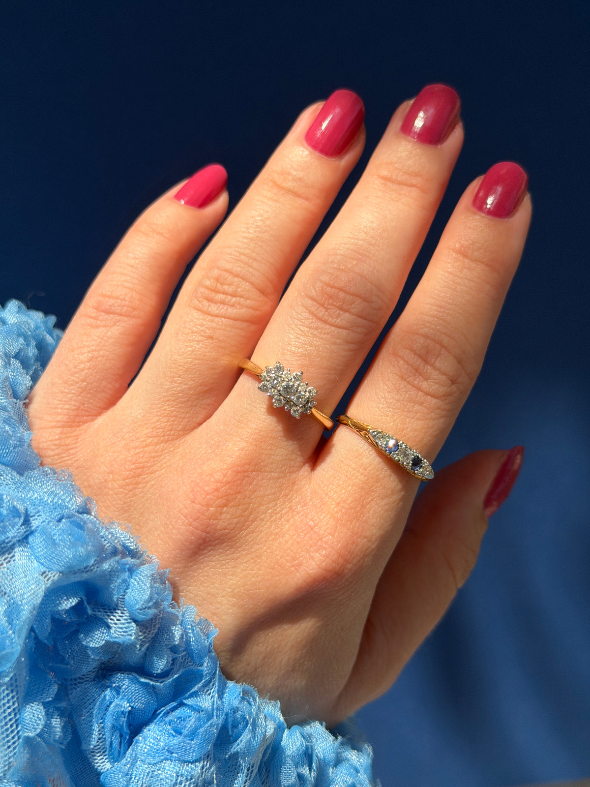 18ct diamond cluster ring