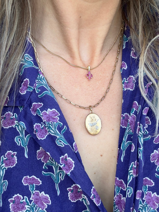 9ct ruby pendant