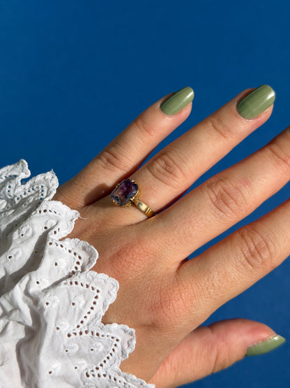 antique 22ct gold ametrine ring