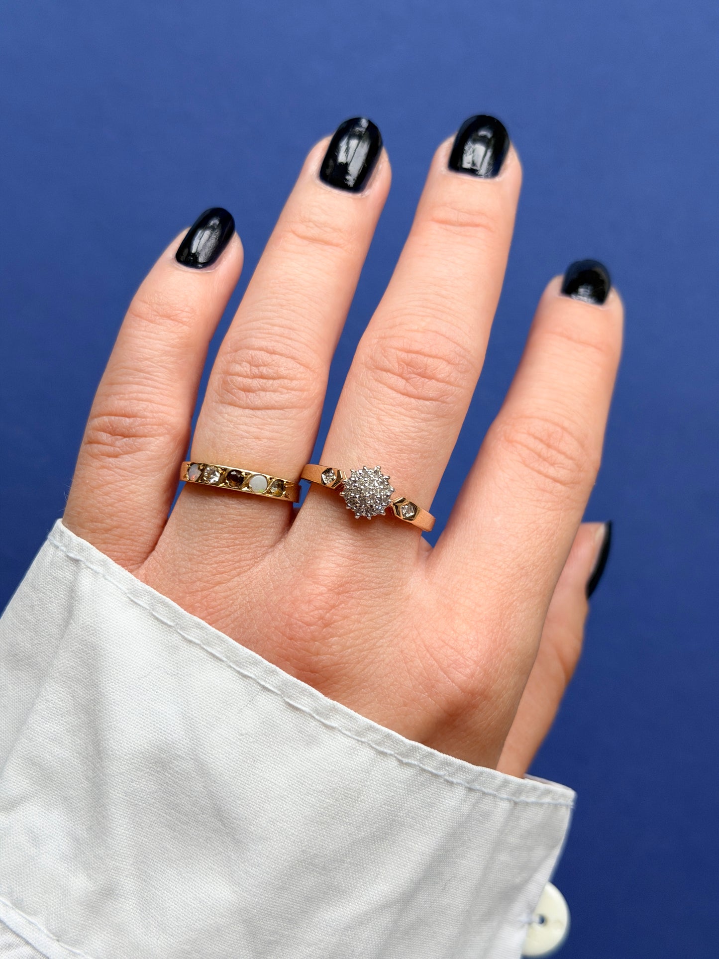 14ct diamond cluster ring
